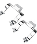 Badass 2 Pack Chrome Towel Bar Brackets For Shower And Tub Enclosure With Hardcore Zinc Alloy Design that is polished and durable.