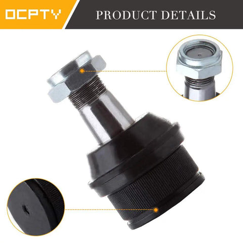 Chevy Front Ball Joint Kit Set 2 Upper And 2 Lower For Blazer K10 K20 Suburban K5 V10 Suburban 1981-1991 Durable Suspension Beefed Up With OEM Style Heavy Duty Joints; black metal ball joint close-up