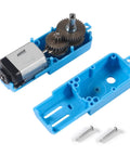 4 pcs metal gear motors for robotics, single shaft, blue case