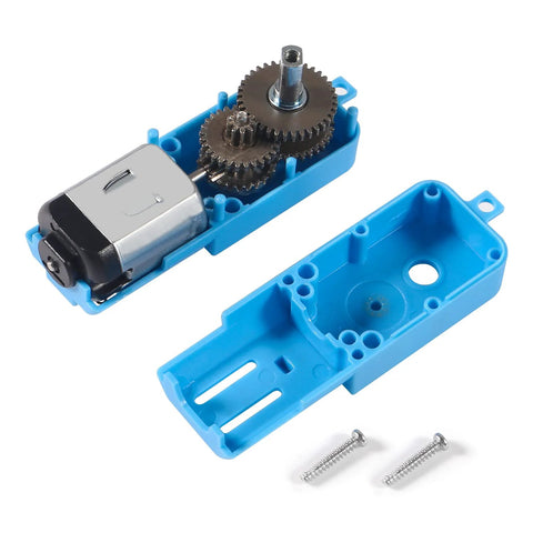 4 pcs metal gear motors for robotics, single shaft, blue case