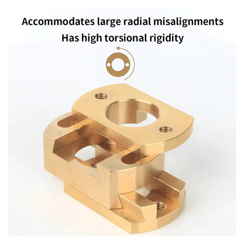 18mm Brass Oldham Coupling For Z Axis T8 Screw Upgrades Compatible With Ender 3 V2 And CR 10 S Pro For Smoother Print Rides And Zero Backlash. Brass Oldham coupling with split body and center bore