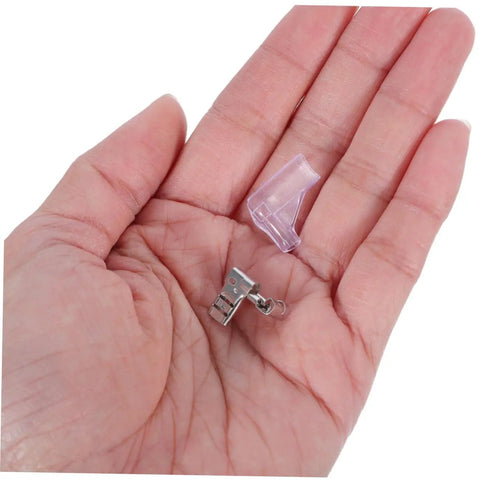 Hand holding 100 Pack Copper Crimping Terminal Connectors Female Wire Terminals for Quick Disconnects Pure Copper Construction