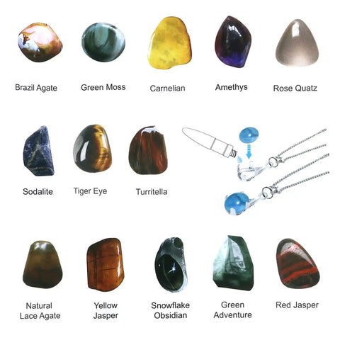 Variety of polished gemstones from Electric Rock Tumbler Kit With Polisher, Great For Kids And Adults, Easy To Use Rock Grinder