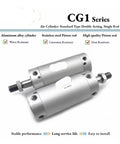 CG1 Series Air Cylinder For Industrial Automation Workhorse High Precision Pneumatic Cylinder Aluminum Alloy