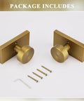 Package includes Antique Brass Dummy Door Knobs Interior Modern Vintage Square Door Handles For Bifold And Closet Doors