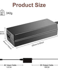 Dimensions of 90W Portable Power Charger For Explorer Series Power Stations 24V DC Output Compatible 20V Systems 110-240V Input Ideal Backup For Camping And Home On The Go Ready.