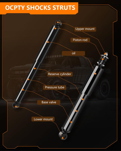 Ford Ranger And Mazda B2300 B3000 B4000 Front And Rear Shocks Struts Set 4 Piece image showing shock absorber parts