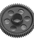 Beefy Steel Main Gear 0.5M 57T 59T RC Spur Gear for Arrma 1 By 18 Granite Grom Typhon, close-up of steel gear design