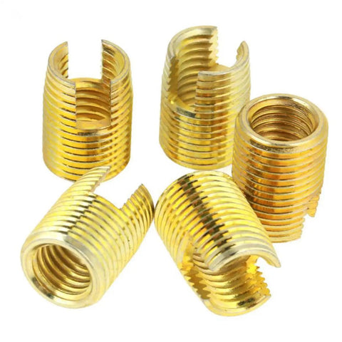 Top Tier 50 Pc Slotted Carbon Steel Thread Tap And Die Kit For Self Tapping Screws Heavy Duty Bolt Repair Tool Great For Cars Trucks And Home Gear, brass inserts