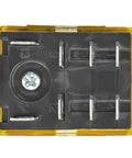 Bottom view of Power Relay Kit 10A 110/120V AC DPDT 8-Pin Plug-In With Blade Terminals and LED Indicator