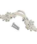 Antique-style cabinet handle in zinc alloy, yellow bronze finish, shown with screws. Designed for drawers and furniture hardware.