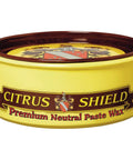 Citrus Shield Paste Wax For Wood Furniture Polish And Cleaner Final Finish 11 Ounce Neutral With Real Orange Oil And Carnauba Wax