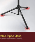 Universal Laptop Projector Tripod Stand Foldable Design Heavy Duty Workhorse Mount stable tripod base close-up view.