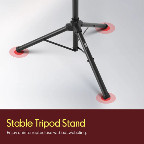 Universal Laptop Projector Tripod Stand Foldable Design Heavy Duty Workhorse Mount stable tripod base close-up view.