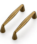 Antique Brass 3 Inch Cabinet Pulls Set, 30 Pack, Solid Zinc Alloy Drawer Handles For Kitchen Cabinets And Cupboards, side view