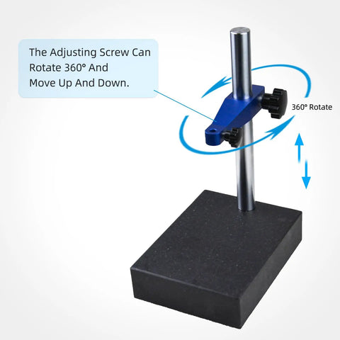 Solid Marble Dial Test Stand Base For Dial Indicator And Digital Gauge Heavy Duty Stone Platform For Precision Measurements