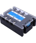 Solid State Relay SSR For DC To AC Control Systems, Industrial Electrical Accessory With Flame Retardant Transparent Shell, Durable, Safe And Easy Mounting For Control Cabinets And Equipment Installations For Technicians, top view
