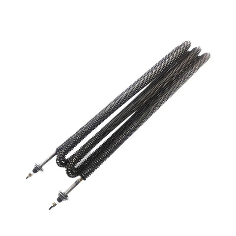 Top Shelf Round Fin Heater 220V 4000W Electric Hot Air Unit heating element with coils for efficient thermal output.