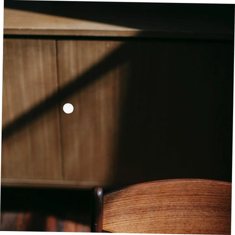 Six Pack White Alloy Round Cabinet Door Handles For Wardrobe And Kitchen Cabinets on wooden cabinet