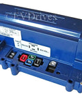 Heavy Duty Dc Motor Controller Pushing 600 Amps Peak Across 12 To 48 Volts with rugged blue ABS housing and color coded terminals.