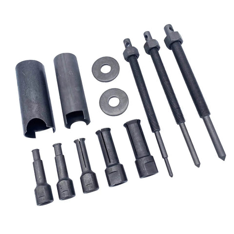Motorcycle Internal Bearing Puller Tool Kit 12 Pieces Set Professional Grade Sleeve Bearings 0 36 And 0 9 Inches Damage Free Rust Proof Steel Quality Garage Gear Awesome For Bikers Smooth Repair Tool No Stress Mechanics Fixing Ride Now, 12-piece steel bearing puller kit parts