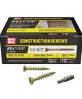 Workhorse Size 8 X 1-1/4 In Wood Screws With T25 Star Drive And Yellow Zinc Finish Heavy Duty Construction Fasteners with two screws