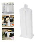 10 Pack Dual Component Epoxy Adhesive Cartridges With Precise Glue Dispensing For Industrial Jobs One To One Ratio White Tubes Portable Manual Applicator Ready Versatile Bonding For Plastic And Metal Repairs, white dual cartridge