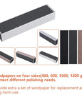 17Pcs Guitar Fret Repair Kit With crowning file rubber hammer leveling beam featuring multi-grit sandpaper block tool.