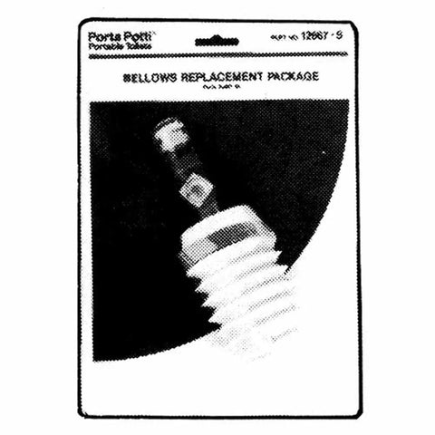 Porta Potti Bellows Kit Replacement White Fits 165, 365, 345, 145, 335 And All Older Models Back To 1979 packaging