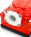Close-up view of 1.5 Inch Aluminum Mechanical Fuel Flow Meter FM-40 Series with durable aluminum body for diesel and kerosene transfer.