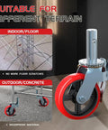 Badass Heavy Duty Eight Inch Scaffolding Caster Wheels Set Of Four featuring 360 degree swivel rollers for indoor and outdoor use.