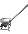 Heavy Duty Electric Bucket Elevator Conveyor 150L Capacity W/ 2.2KW Motor For Grain, Feed, Nuts And Plastic Pellets with stainless steel hopper.