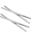 4 Piece Square Key Stock Set 6mm By 6mm By 12 Inch Cold Drawn 45 Steel, arrayed on white background
