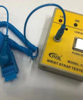 Portable Anti Static Wrist Strap Tester ESD Meter With Audible And Visual Pass Fail Indicator, blue banana plug wrist strap
