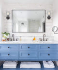 Bathroom scene with Contemporary Oil Rubbed Bronze Bubble Glass Wall Sconces Set Of Two Plug In With Switch Adjustable Up Down Lighting