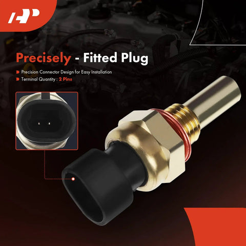 Engine Coolant Temperature Sensor for Chevrolet Buick Cadillac GMC Cars and SUVs Fits LaCrosse Lucerne Rainier Rendezvous Terraza CTS Escalade Envoy Sierra Canyon Savana and More, 2-pin connector