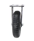 8 Inch Heavy Duty Polyurethane Caster Wheels 4 Pack Swivel Rolling Casters showing a single wheel with a black tire and metal mounting plate.