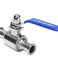 Heavy Duty Tri Clamp Ball Valve Stainless Steel 304 With PTFE Lined Seat 248 Fahrenheit Max Temp 1.6 MPa 3/4 inch