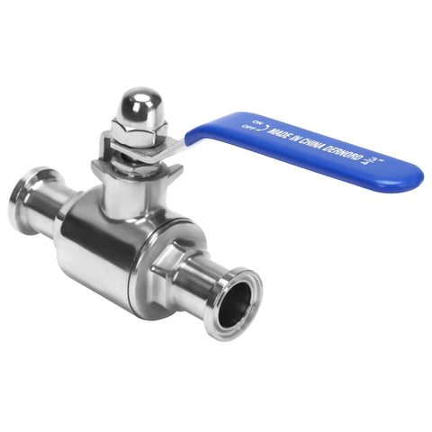 Heavy Duty Tri Clamp Ball Valve Stainless Steel 304 With PTFE Lined Seat 248 Fahrenheit Max Temp 1.6 MPa 3/4 inch