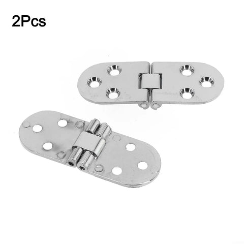 2 Pack Zinc Alloy Folding Table Hinges With Soft Close For Quiet Flip Top Cabinet Door Hardware 3.07 By 1.18 Inch Silver