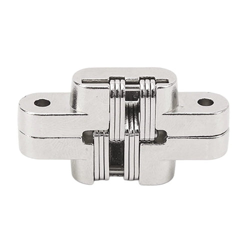 Tiny Cross Hidden Hinges Set 4Pcs for Jewelry Boxes and Cabinets 1.7 Inch Zinc Alloy 180 Degree Invisible Cross Hinges
