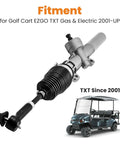 EZGO TXT MPT Golf Cart Steering Gear Box Assembly With Ball Joint And Latch For 2001 Up Electric And Gas Models Plug And Play Replacement 70964-G01 70602-G01, front view