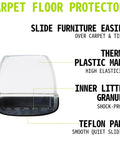 Chair Sliders For Carpet And Hardwood Floors, 16 pack round furniture glide pads, thermoplastic with Teflon pads for quiet sliding.
