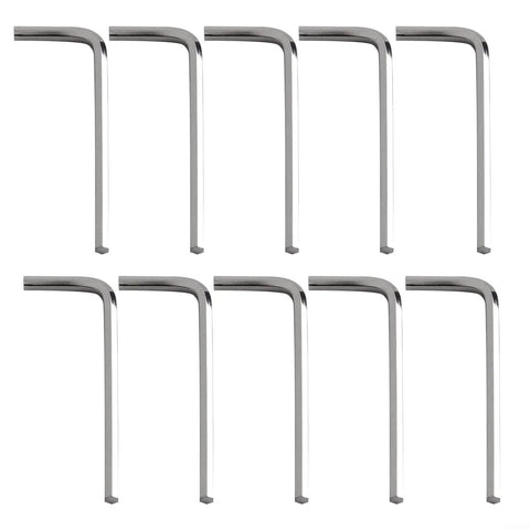 Top Notch 10 Piece L Shape Hex Key Set Metric Steel Wrench Kit 1.5mm To 6mm Compact Hexagon Tool, 10 steel L keys