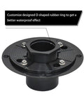 2 Inch ABS Shower Drain Base With Threaded Joints And Rubber Seals For Any Square Or Linear Floor Drain, includes O Ring for tight seal