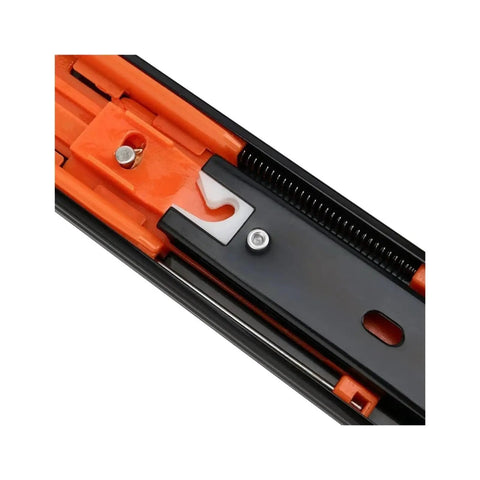 Close-up view of Heavy Duty Undermount Drawer Slides With Slick Soft Buffer Closure And Kick Butt Metal Build for smooth operation.