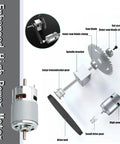 Diagram of enhanced high power motor components for Compact Mini Table Saw For Sharp Wood And Acrylic Cuts Portable Desktop Electric Craft Tool.