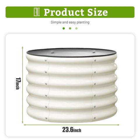 Two Pack Raised Garden Bed Kit Made From Galvanized Steel For Outdoors Built To Last With No Fuss Setup 23.6 Inch Square Footprint