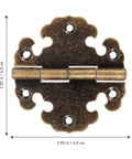Old School Vintage Zinc Alloy Cabinet Door Hinges 2 Pack, Smooth Operation for Wooden Wardrobes and Furniture, Retro Metal Hinges, floral design