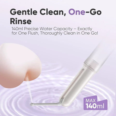 Portable Bidet For Travel And On The Go Use, Handheld Electric Bidet With Adjustable Nozzle spraying water, 140ml capacity